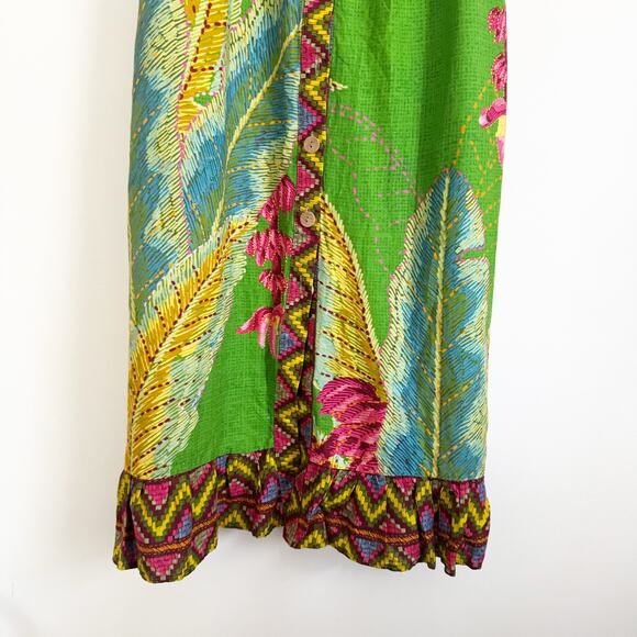 FARM RIO Banana Leaves Off Shoulder Midi Dress Small S - Picture 6 of 13